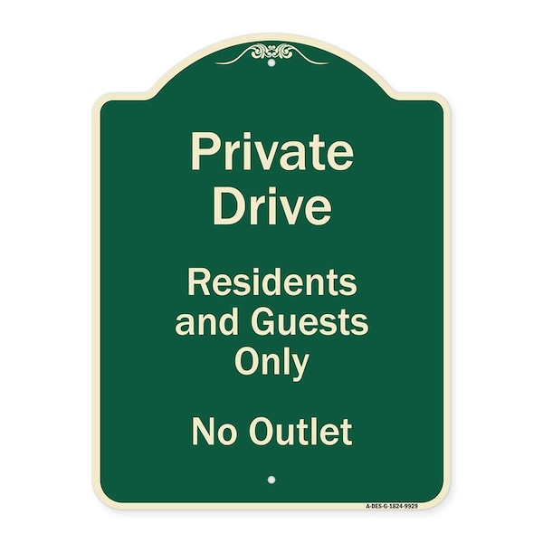 Designer Series-Private Drive Residents And Guests Only No Outlet, 24" H, G-1824-9929